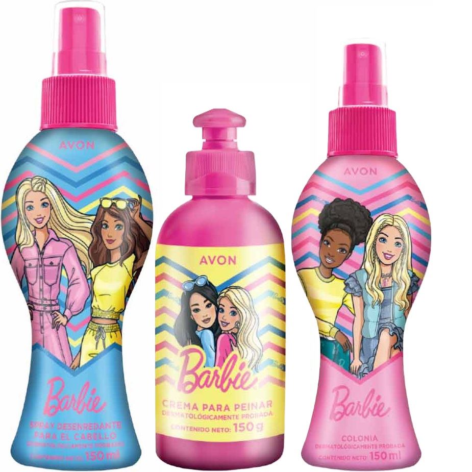 PACK x3 Barbie colonia desenredante y crema para peinar  AVON